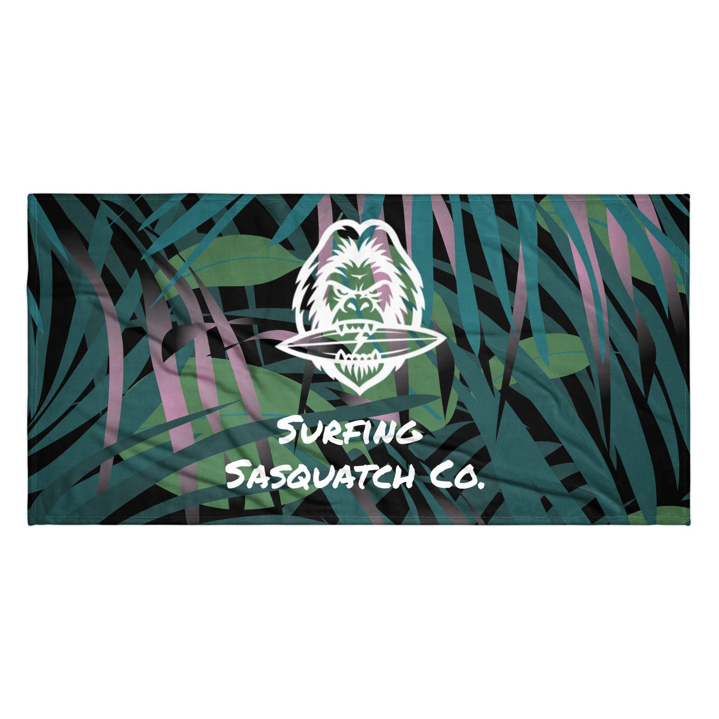 Surfing Sasquatch Co. Floral Beach Towel