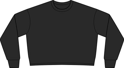 Cozy Script Crop Sweatshirt — Women's Lightweight Crewneck