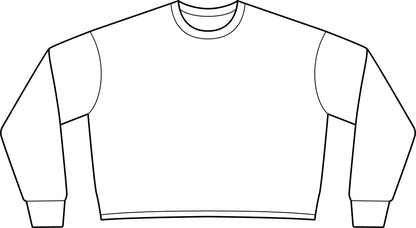 Cropped Crewneck Sweatshirt - Minimal Left-Chest Script Logo