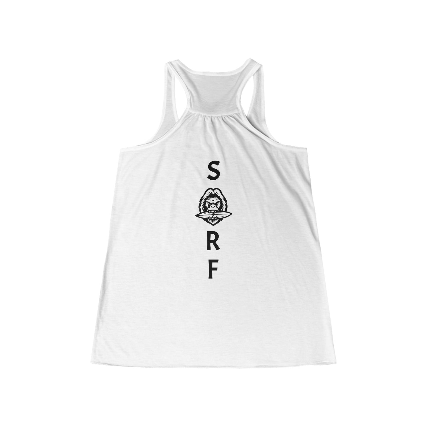Racerback Tank Top — 'Surf' Vertical Logo Women's Flowy Tank