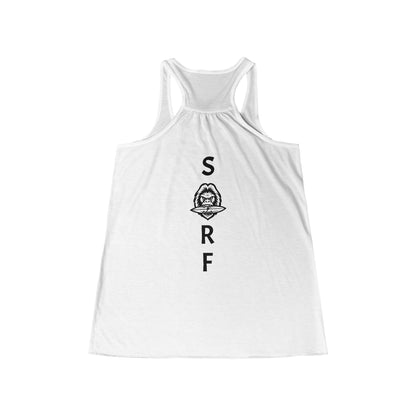 Racerback Tank Top — 'Surf' Vertical Logo Women's Flowy Tank