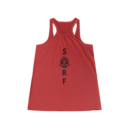 Racerback Tank Top — 'Surf' Vertical Logo Women's Flowy Tank