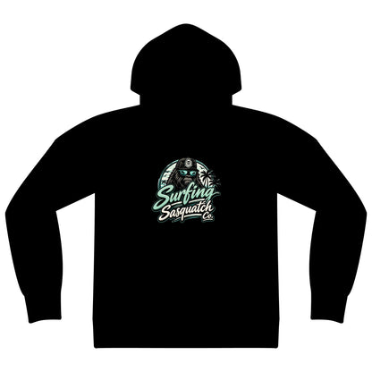 Surfing Sasquatch Hoodie – Retro Beach Graphic Pullover