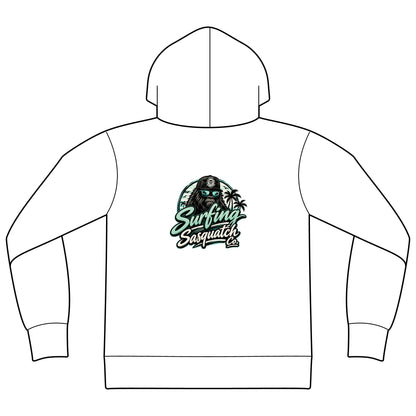 Surfing Sasquatch Hoodie – Retro Beach Graphic Pullover