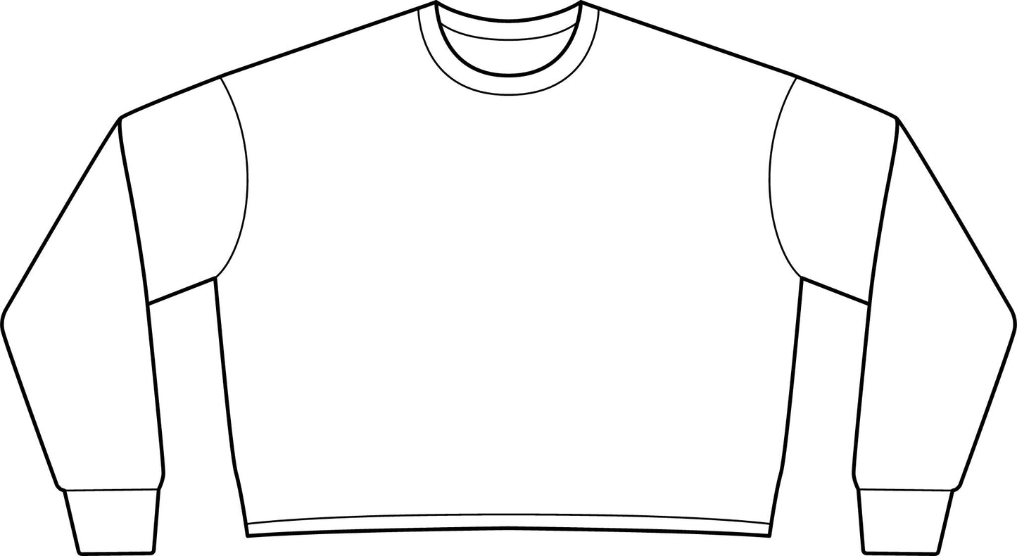 Cropped Crewneck Sweatshirt - Minimal Left-Chest Script Logo