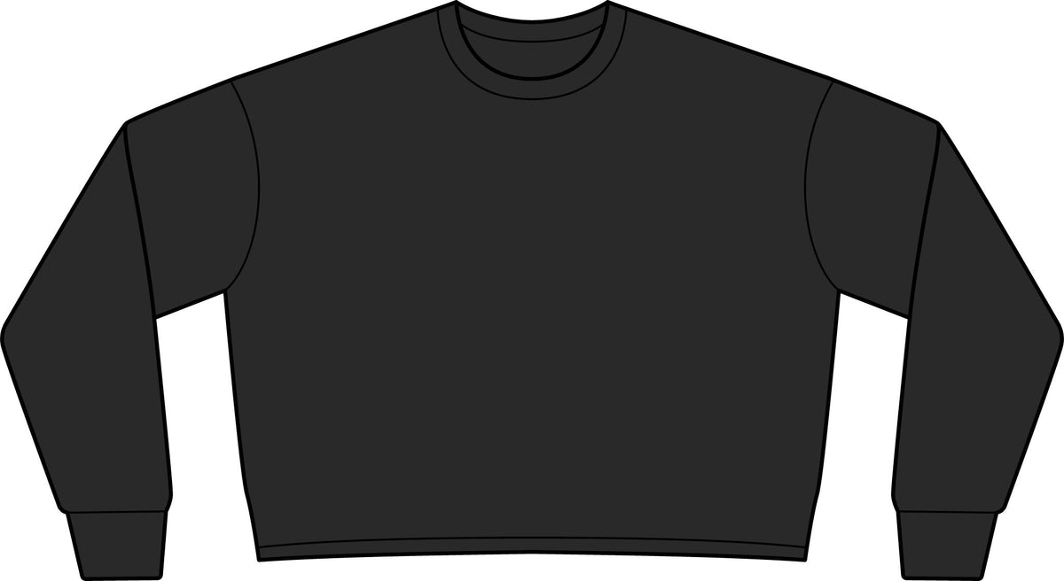 Cozy Script Crop Sweatshirt — Women's Lightweight Crewneck
