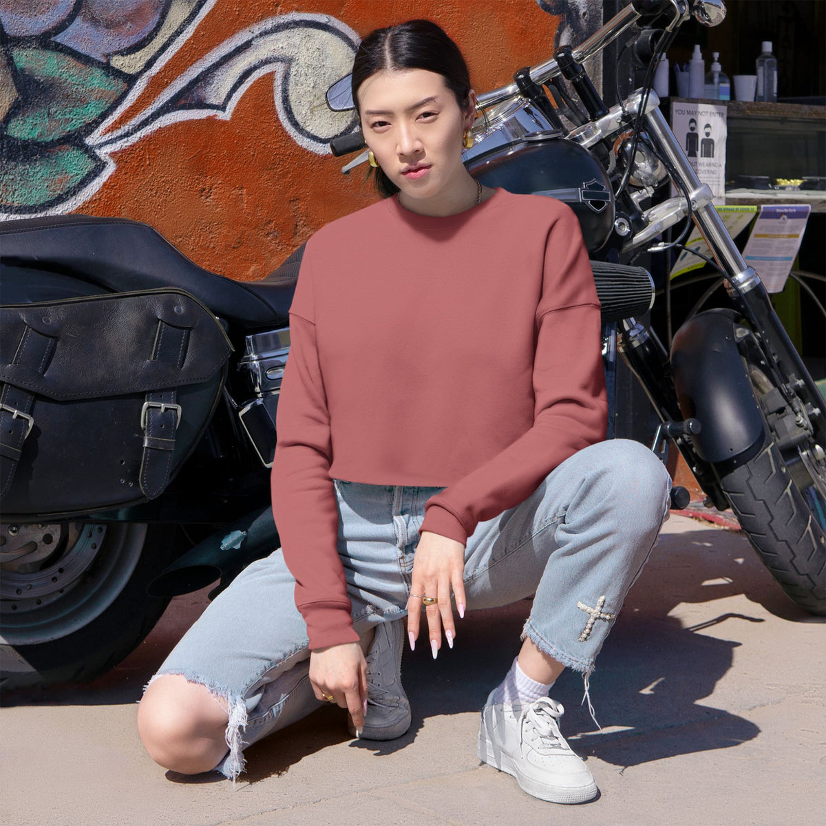 Surfing Sasquatch Co. Cropped Sweatshirt