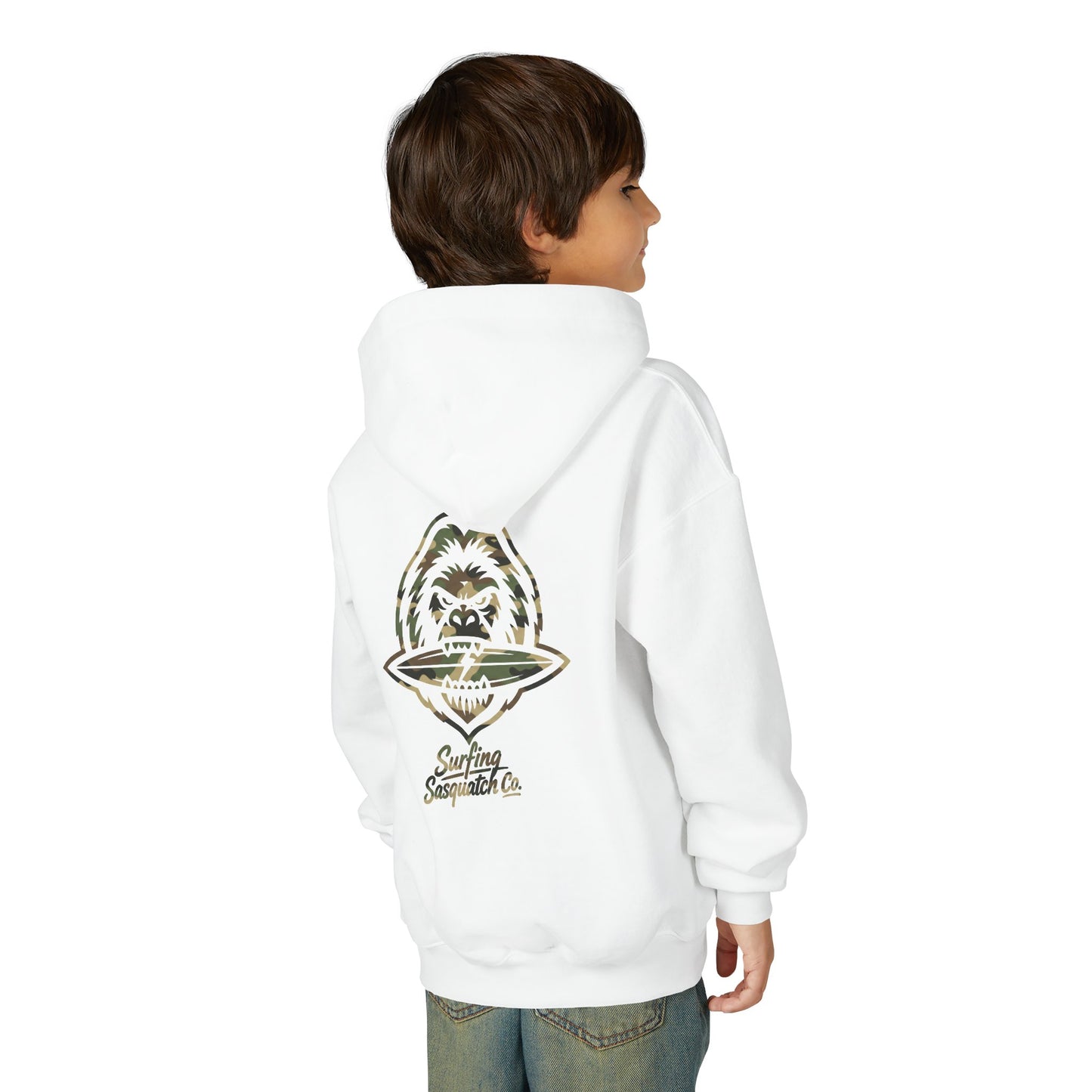 Surfing Sasquatch Co. Signature Camo Youth Hoodie