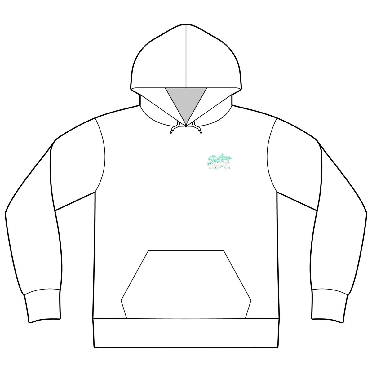 Surfing Sasquatch Hoodie – Retro Beach Graphic Pullover