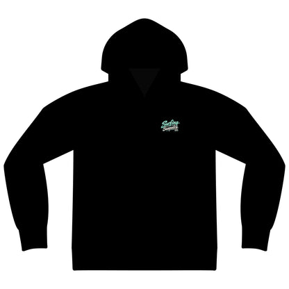 Surfing Sasquatch Hoodie – Retro Beach Graphic Pullover