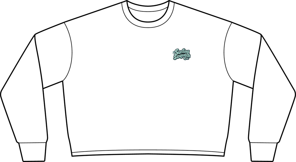 Cropped Crewneck Sweatshirt - Minimal Left-Chest Script Logo