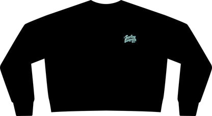 Cropped Crewneck Sweatshirt - Minimal Left-Chest Script Logo