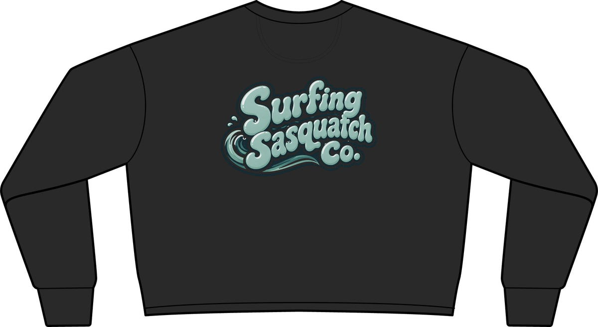Cropped Crewneck Sweatshirt - Minimal Left-Chest Script Logo