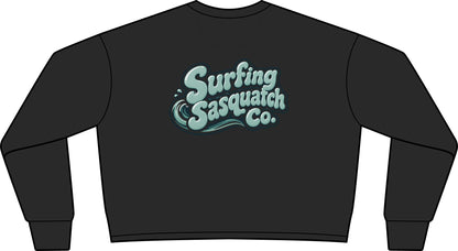 Cropped Crewneck Sweatshirt - Minimal Left-Chest Script Logo