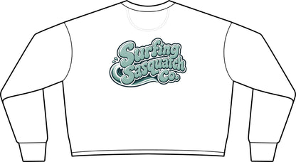 Cropped Crewneck Sweatshirt - Minimal Left-Chest Script Logo
