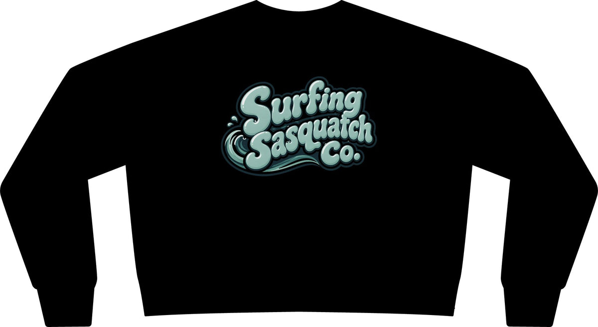 Cropped Crewneck Sweatshirt - Minimal Left-Chest Script Logo
