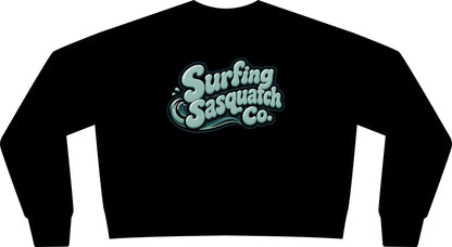 Cropped Crewneck Sweatshirt - Minimal Left-Chest Script Logo