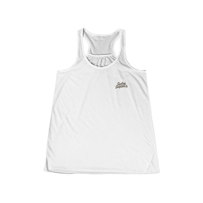 Racerback Tank Top — 'Surf' Vertical Logo Women's Flowy Tank