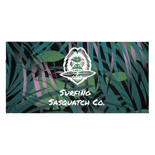 Surfing Sasquatch Co. Floral Beach Towel